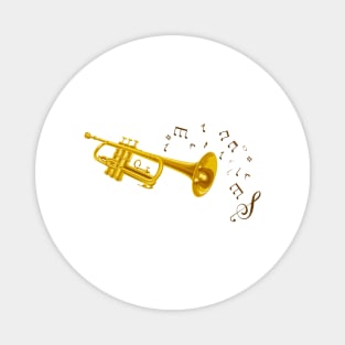 Jazz Trumpet Music Notes Musician Magnet